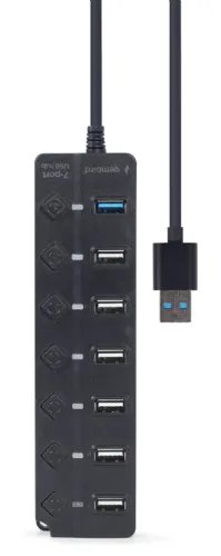GEMBIRD 7-PORT USB HUB 1XUSB3.16XUSB2.0 WITH SWITCHES