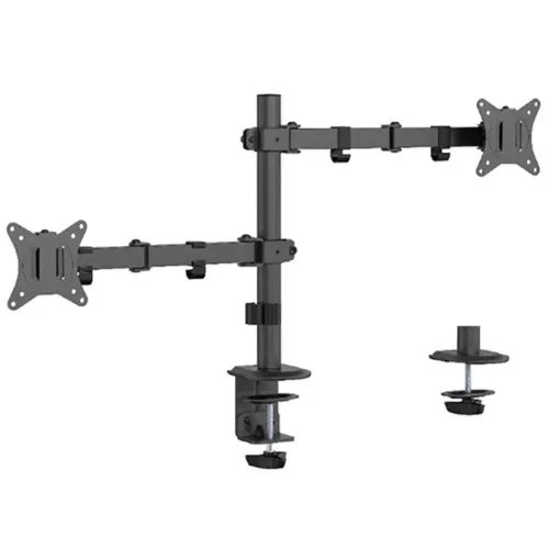 GEMBIRD ADJUSTABLE DESK MOUNTED DOUBLE MONITOR ARM 17-32