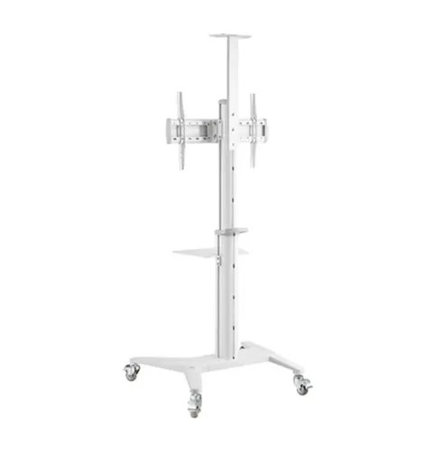 GEMBIRD ALUMINUM TV FLOOR STAND WITH CASTER WHEELS 37-70 WHITE