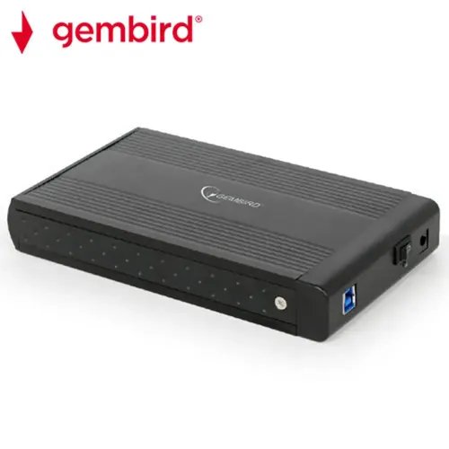 GEMBIRD EXTERNAL USB 3.0 3.5 ENCLOSURE BLACK