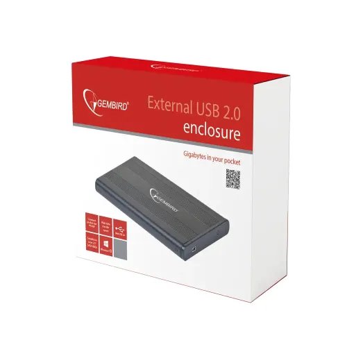 GEMBIRD EXTRENAL USB 2 ENCLOSURE FOR 25 SATA HDDs MINI-USB 5pin CONNECTOR