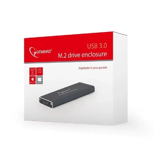 GEMBIRD M2 DRIVE USB3.0 ENCLOSURE BLACK