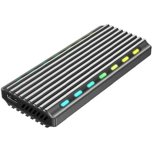 GEMBIRD USB31 ENCLOSURE FOR M.2 NVMe DRIVES BACKLIGHTED ALUMINUM