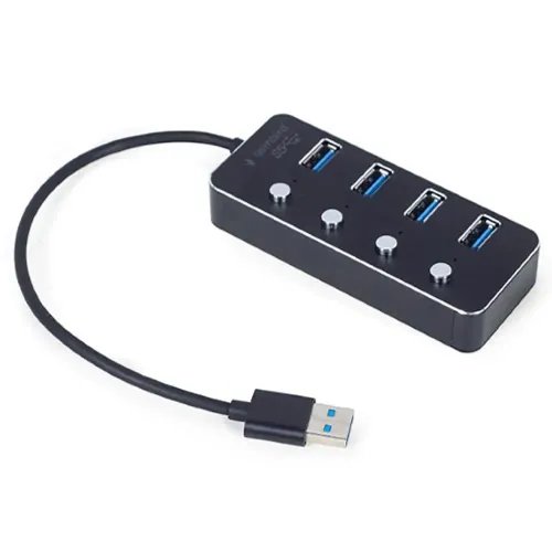 GEMBIRD USB3.1 GEN1 POWERED 4-PORT HUB WITH SWITCHES