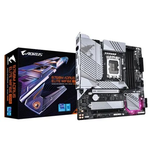 GIGABYTEMOTHERBOARDB760MAORUSELITEWIFI6EGEN5DDR51700MATX