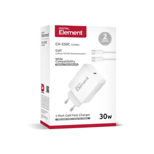 GaNPD30WElementCH-250C1USB-C65W1m