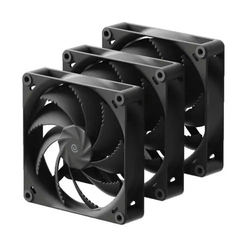 HAVNH14TriplePackBlack140mmA-RGBMetalCoreCaseFan