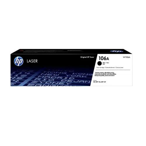 HP 106A Black Original Laser Toner Cartridge (1k)