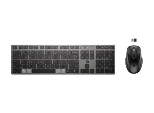 HP725Multi-DeviceRechargeableWirelessKeyboardandMouseCombo
