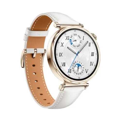 HuaweiWatchGT541mmWhiteLeatherStrap