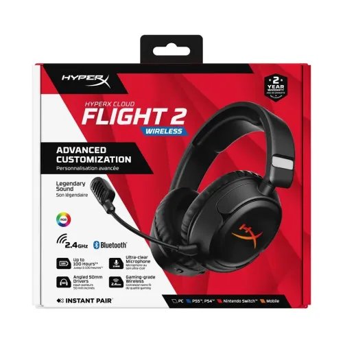 HyperXCloudFlight2-WirelessGamingHeadsetBlack