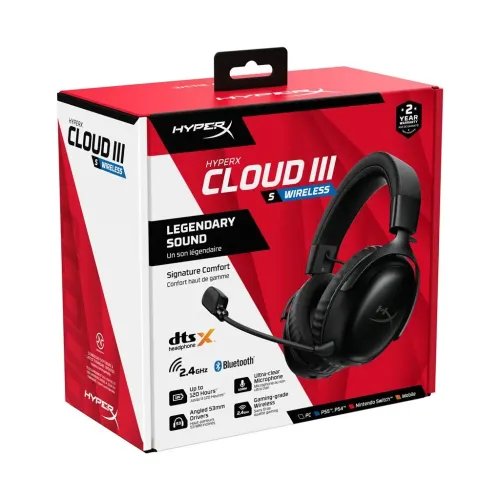 HyperXCloudIIISWirelessBlackGamingHeadset