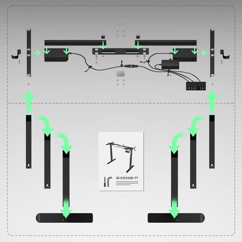 ICYBOXERGONOMICWORKSTATIONMOTORISEDDESKINCL.SPILLEDDESKTOP140x170CMANDDIGITALMEMORYTOUCHPANEL