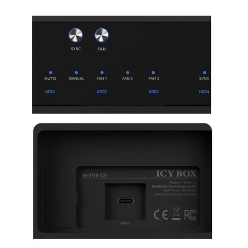 ICYBOXEXTERNALTYPE-C3.24-BAYJBODENCLOSUREFOR3.5SATAHDD