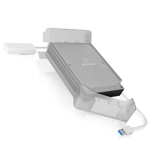 ICYBOXPLASTICENCLOSUREUSB3.2ADAPTERFOR2.53.5SATAIIIWITH8xCARDHOLDER