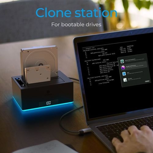 ICYBOXRGBUSB3.2DOCKINGANDCLONESTATIONFOR2x2.53.5HDDSSDBLACK