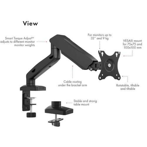 ICYBOXSINGLEMONITORSTANDFORMONITORSUPTO322-9KGVESAMAX100X100
