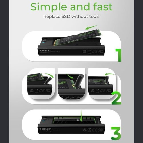 ICYBOXTYPE-CUSB3.2M.2NVMeSATADOCKINGTOOLESSBLACK