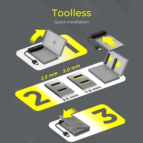 ICYBOXUSB3.2GEN1ADAPTERCABLEFOR2.5SATAHDDWITHPLASTICENCLOSURE