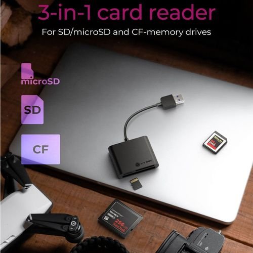 ICYBOX3-PORTMULTICARDUSB3.2CARDREADERBLACK