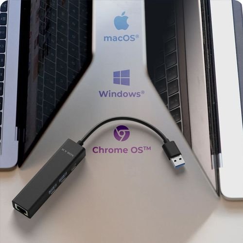 ICYBOX4PORTTYPE-CUSB3.2HUBANDLANADAPTER