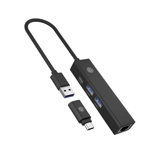 ICYBOX4PORTTYPE-CUSB3.2HUBANDLANADAPTER