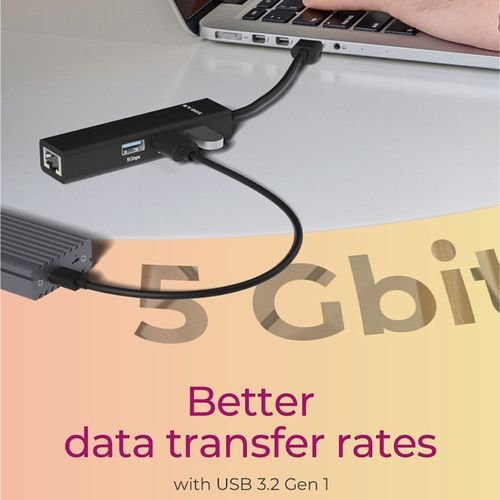 ICYBOX4PORTTYPE-CUSB3.2HUBANDLANADAPTER