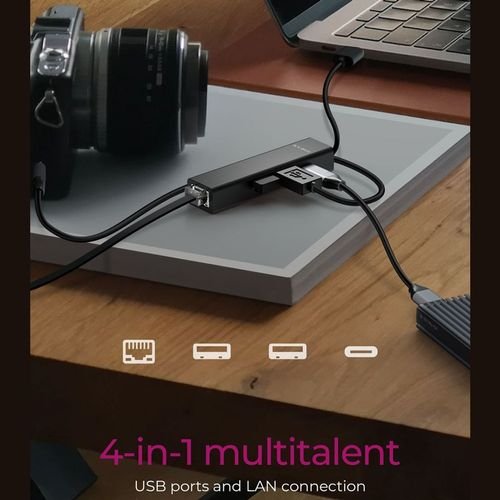 ICYBOX4PORTTYPE-CUSB3.2HUBANDLANADAPTER