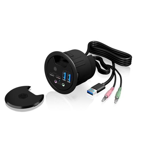 ICYBOX4-PORTUSB3.2DESKHUBWITHAUDIOINOUTPORTS
