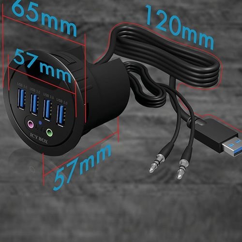 ICYBOX4-PORTUSB3.2DESKHUBWITHAUDIOINOUTPUT