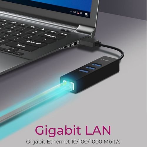 ICYBOX4-PORTUSB3.2HUBANDGIGABITLANADAPTER