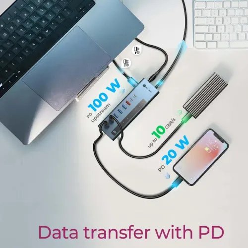 ICYBOX9-IN-1LEDDISPLAYHUBWITH2xTYPE-CPD100W1xTYPE-CPD20W4xUSB3.2TYPE-CUSBHOSTCONNECTIONGREY