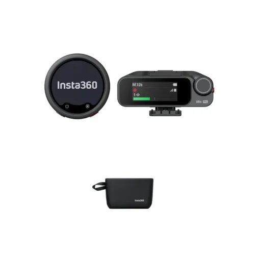 Insta360WirelessMicrophonePro1TX1RX-3-MicArrayAINoiseCancelCustomDisplay