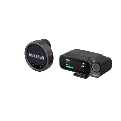 Insta360WirelessMicrophonePro1TX1RX-3-MicArrayAINoiseCancelCustomDisplay