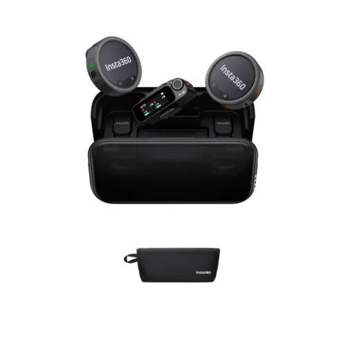 Insta360WirelessMicrophonePro2TX1RXChargeCase-3-MicArrayAINoiseCancelCustomDisplay