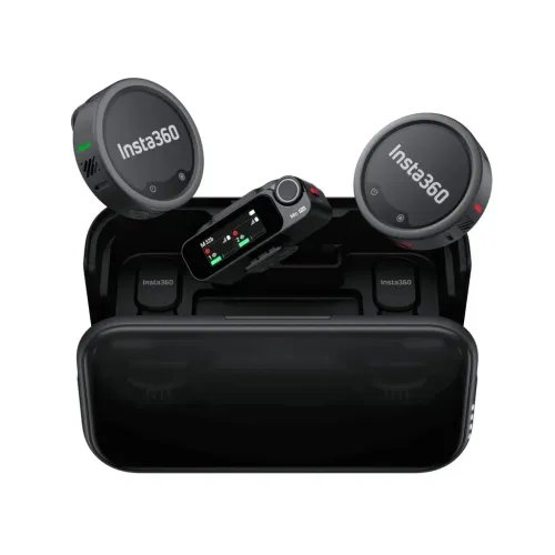Insta360WirelessMicrophonePro2TX1RXChargeCase-3-MicArrayAINoiseCancelCustomDisplay