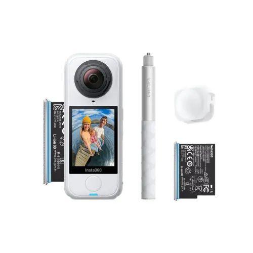 Insta360X4AirStarterBundleWhite-Lightweight8K360AIActCamSelfiestick2xbatterylenscap