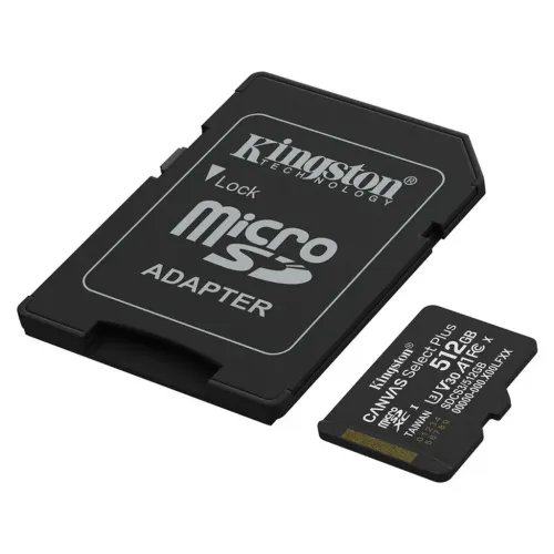 KINGSTONMemoryCardMicroSDCanvasSelectPlusSDCS3512GBClass10SDAdapter