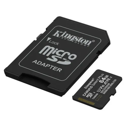 KINGSTONMemoryCardMicroSDCanvasSelectPlusSDCS364GBClass10SDAdapter