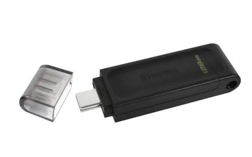 KINGSTON USB Stick Data Traveler DT70/128GB, USB 3.2 Type-C, Black