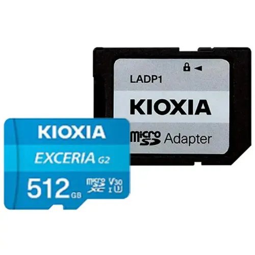 KIOXIA 4K MICRO SD 512GB WITH ADAPTER UHS I U3 V30
