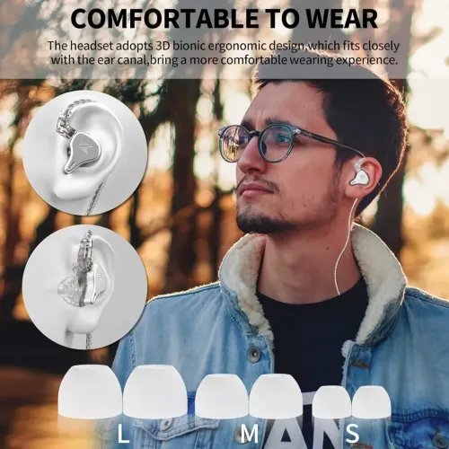 KZDQ6SilverNoMic-IEM35HBBTunedImprovedInEarMonitorEarphones3DDDynamic