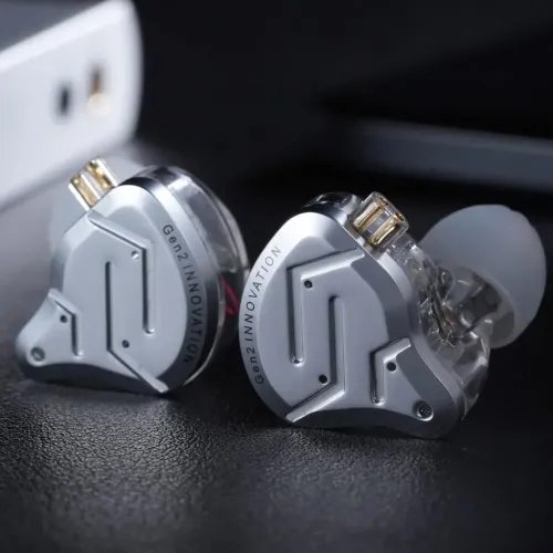 KZZSNPRO2SIlverWithMic-IEM35InEarMonitorEarphonesHybrid1BA1DD10mmmetalHIFIba