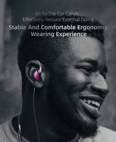 KZZSTXPurpleNoMic-IEM35InEarMonitorEarphonesDynamicHybridDualDriver1BA1DD2xma