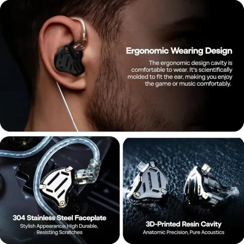 KZZS10PRO2WithHDMic-IEM35InEarMonitorEarphones4-levelswitchHybrid10mmmetalst