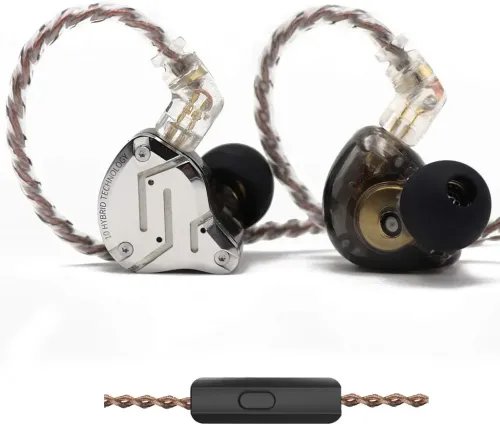 KZZS10PROBlackWithMic-IEM35MusicianInEarMonitorEarphones4BA1DD5Driver10mmmetal