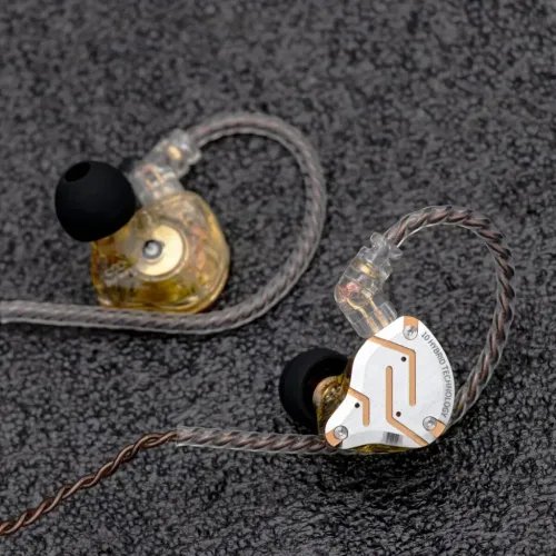 KZZS10PROGlaregoldNoMic-IEM35MusicianInEarMonitorEarphones4BA1DD5Driver10mmme
