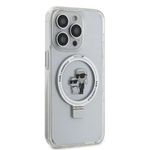 KarlLagerfeldMagsafeRingstandCaseKarlChoupettesHeadHardPlasticAppleiPhone15ProMax