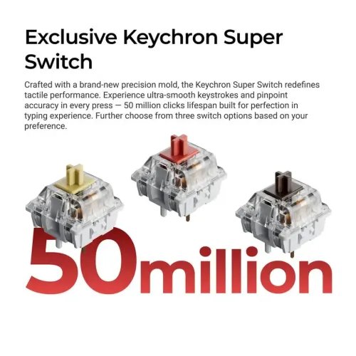 KeychronC3ProC3PX-H1QMKVIAMechanicalRedSwitch-8KPollingRateHotSwap.80USRGB