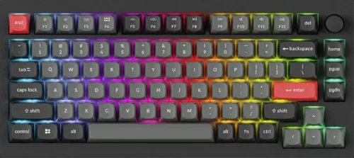 KeychronC75HE8KC75H-M1-USHallEffectKeyboardRGBMagneticSwitchBlack75USLayout